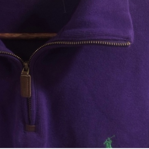 Ralph Lauren Purple Zip Sweater Jumper - Picture 3 of 5